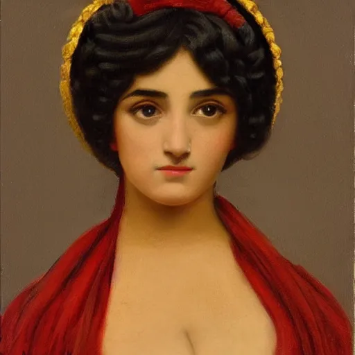 Prompt: a painting in the style of john william godward