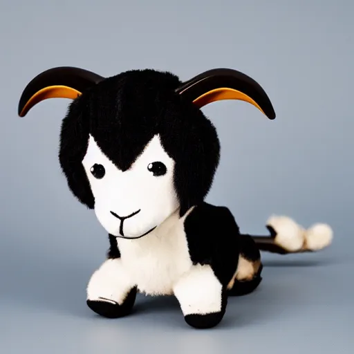 Prompt: a kid goat vinyl toy