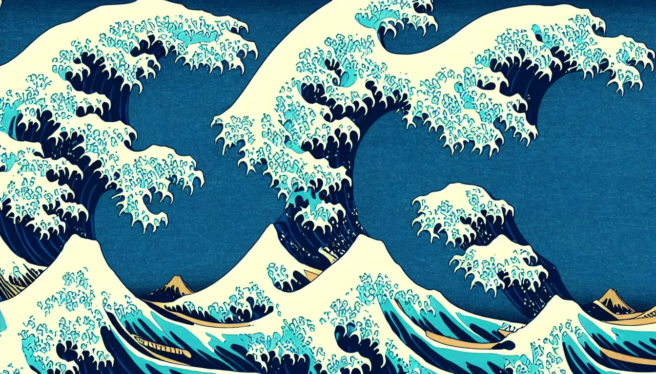 Image similar to chillwave hokusai