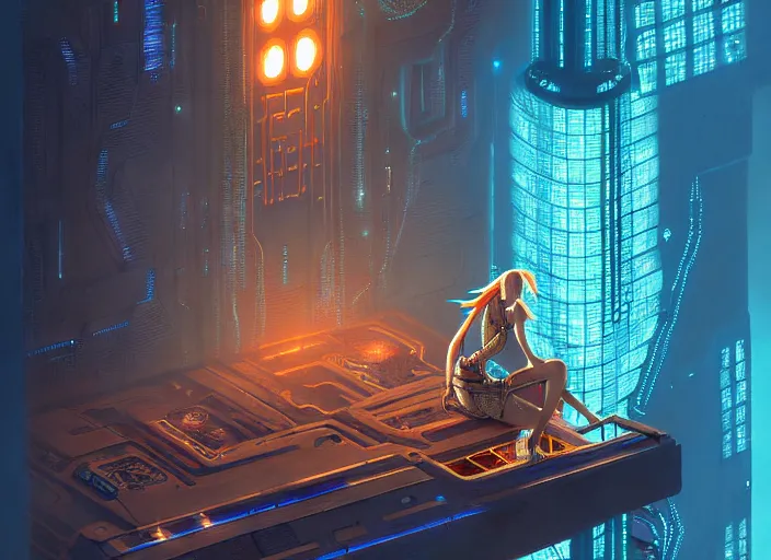 Image similar to rick nora is in the fifth element, far future, highly detailed, trending on artstation, intricate, cinematic composition, by rutkowski