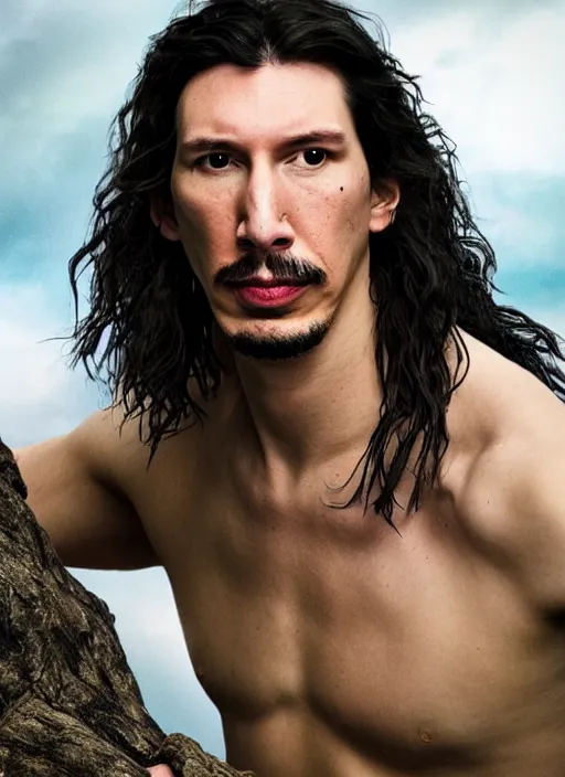 Image similar to adam driver as tarzan