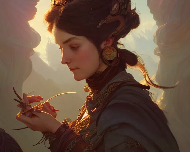 Image similar to photography of patricia polacco, deep focus, d & d, fantasy, intricate, elegant, highly detailed, digital painting, artstation, concept art, matte, sharp focus, illustration, hearthstone, art by artgerm and greg rutkowski and alphonse mucha