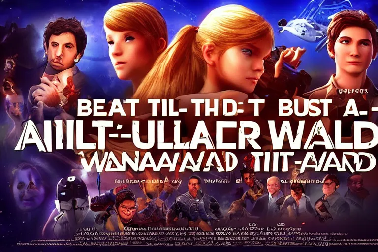 Image similar to movie poster for the all - time best ultimate award winning video game