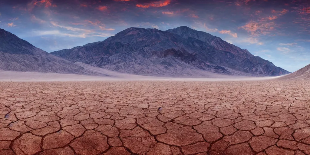 Prompt: death valley biome, fantasy apocalypse, digital art, 4 k, mmo