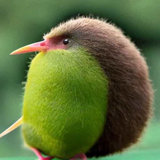 Prompt: a kiwi that is both a bird and a fruit