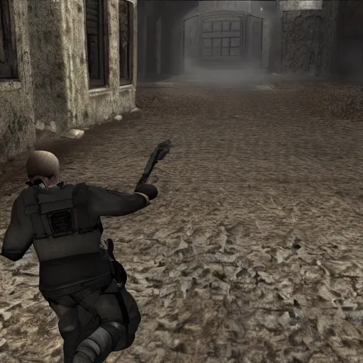 Image similar to resident evil 4, first person view