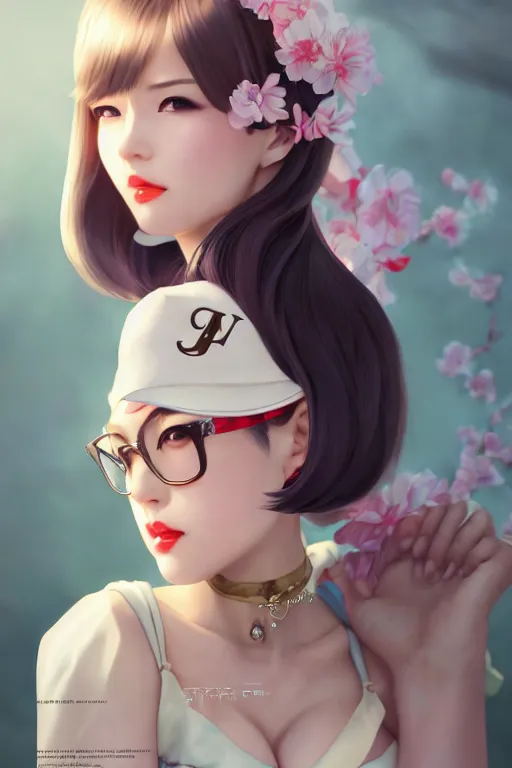 Image similar to a pin up and beautiful fashion charming dreamlke japan girl with lv jewelry, character art, art by artgerm lau and wlop and and ilya kuvshinov and john singer sargent, hyperdetailed, 8 k realistic, symmetrical, frostbite 3 engine, cryengine, dof, trending on artstation, digital art