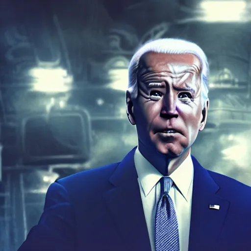 Prompt: joe biden as an evil terrorist, dramatic lighting, cinematic, establishing shot, extremly high detail, photorealistic, cinematic lighting, artstation, style by James Gurney