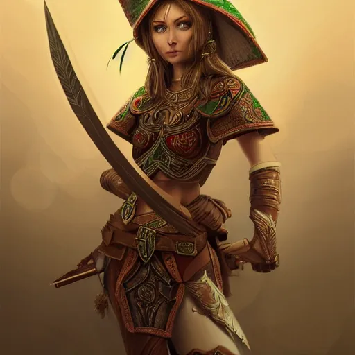 Prompt: elf archer, intricate, elegant, highly detailed, digital painting, artstation, concept art, smooth, sharp focus, illustration, karl kopinski