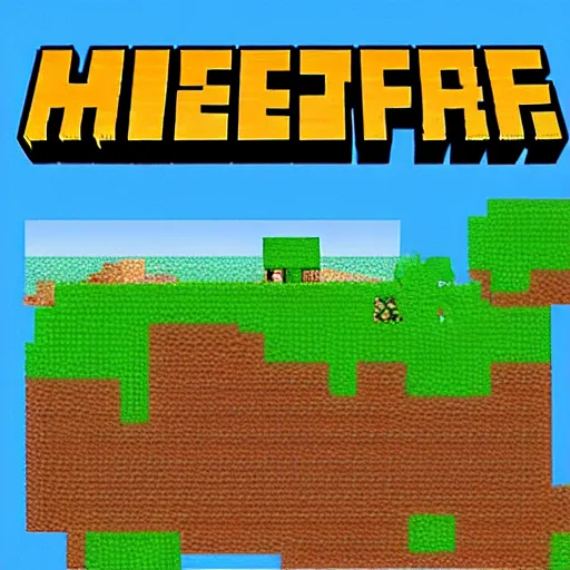 Image similar to Minecraft game cover, 1984 tape release for ZX Spectrum