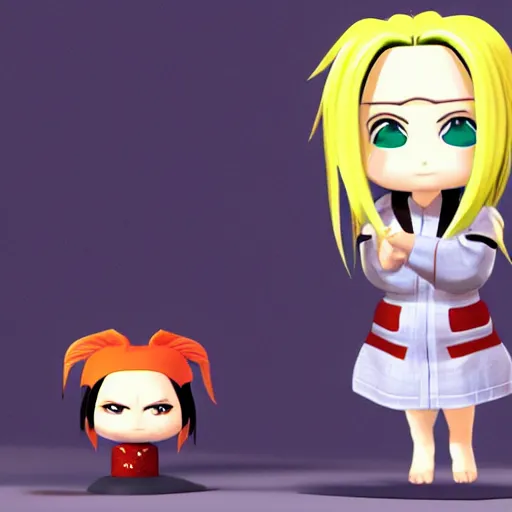 Image similar to chibi tsunade from naruto, 3 d