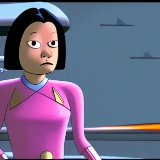 Image similar to film still of amy wong from futurama in star trek ( 2 0 0 9 ), 4 k