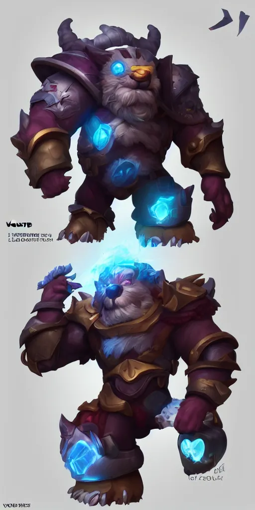 Image similar to volibear from league of legends trending on artstation bloom