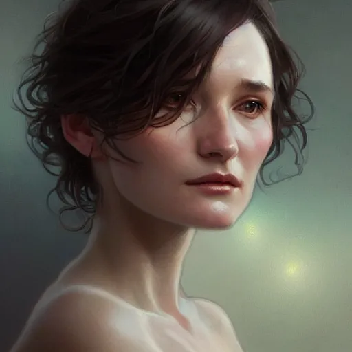 Image similar to beautiful natural Emily Mortimer, intricate, elegant, highly detailed, digital painting, artstation, concept art, smooth, sharp focus, illustration, art by artgerm and greg rutkowski and alphonse mucha and loish and WLOP