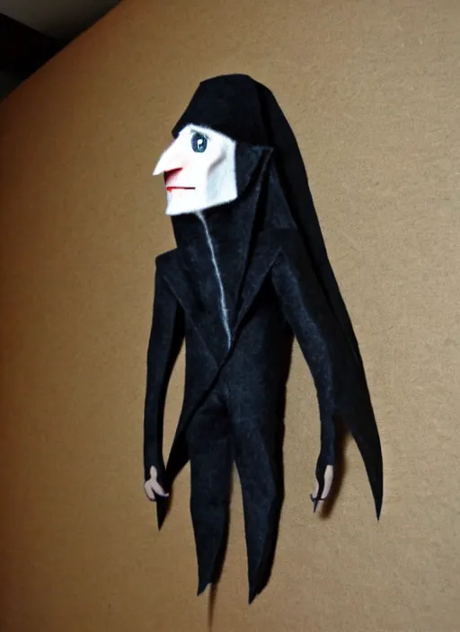 Image similar to nosferatu made from felt