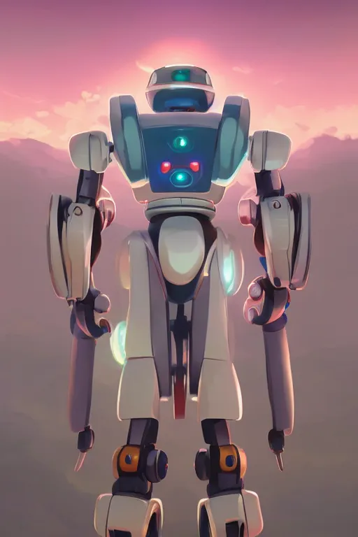 Image similar to metabots medabots medarotto medarot robot minimalist comics, behance hd by jesper ejsing, by rhads, makoto shinkai and lois van baarle, ilya kuvshinov, rossdraws global illumination ray tracing hdr radiating a glowing aura