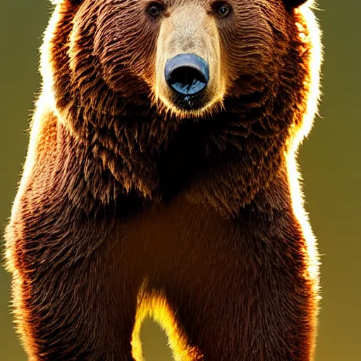 Image similar to a brown bear, studio lighting, award - winning photography