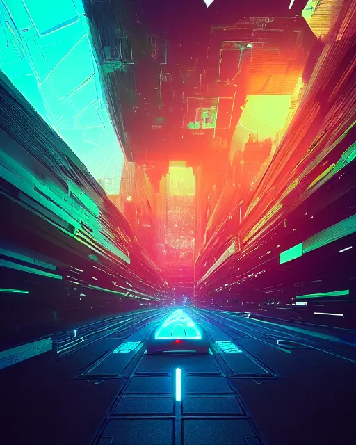 Image similar to Digital world, simulation theory, glitching, scifi, global illumination, unique landscape, fine details, perfect, 8k high detail, masterpiece, trending on ArtStation, by Alena Aenami, Petros Afshar, Liam Wong