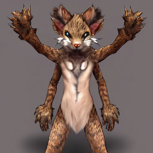 Image similar to a full body shot of an anthro furry rat wearing a fantasy outfit, highly realistic, furry art, furaffinity, deviantart, symmetrical, highly detailed, award winning, trending