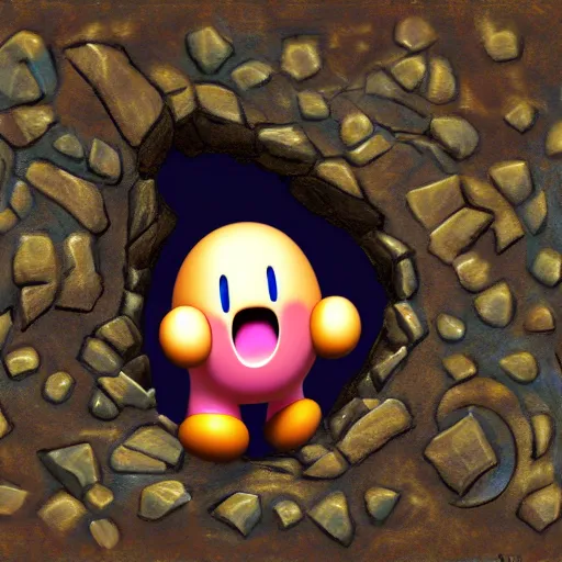 Image similar to Kirby swallowing the Earth, 4k, digital,