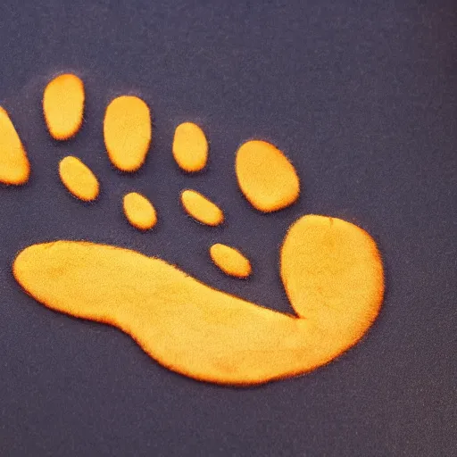 Image similar to underside of a fox paw, fluffy, paw pads, pawprints, 4 k furry art