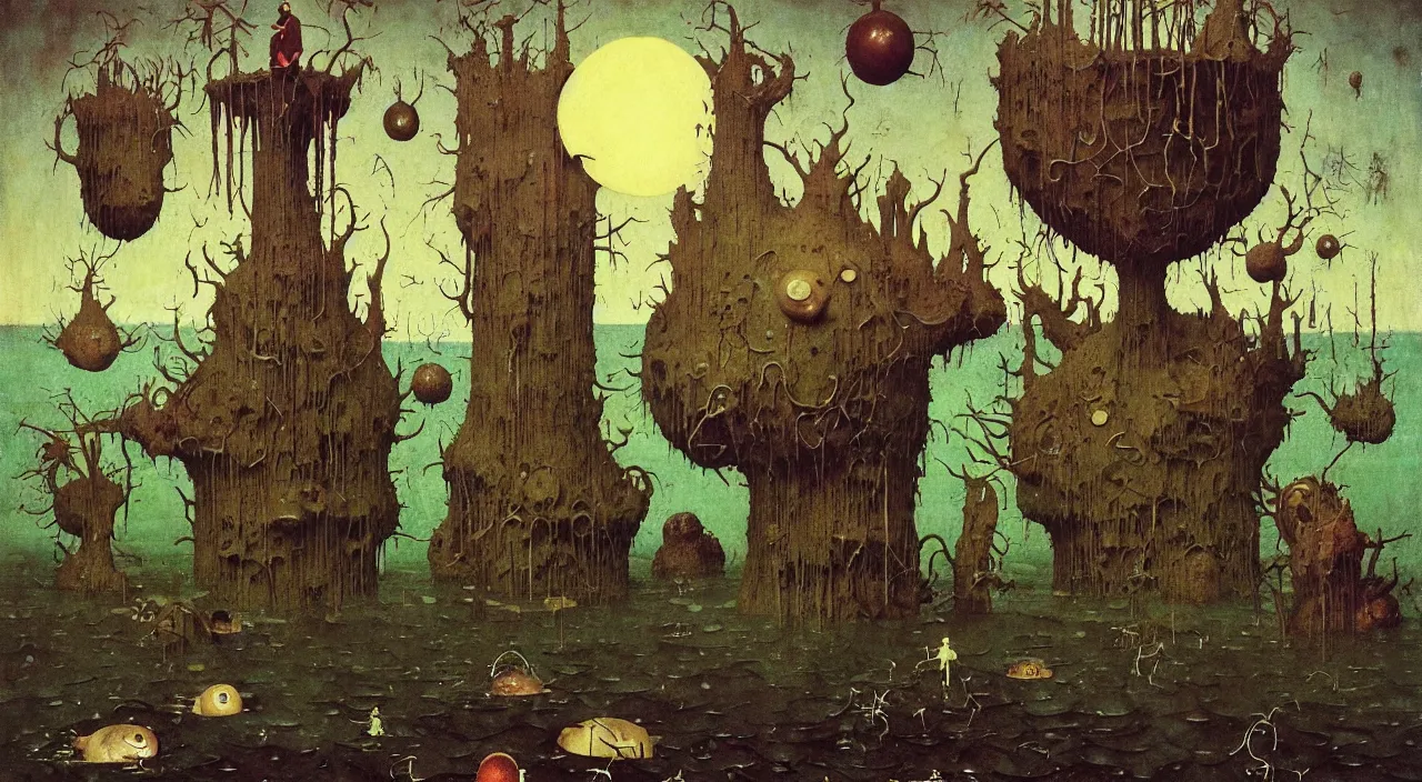 Image similar to single flooded simple!! ( lovecraftian ) truffle tower anatomy, very coherent and colorful high contrast masterpiece by norman rockwell franz sedlacek hieronymus bosch dean ellis simon stalenhag rene magritte gediminas pranckevicius, dark shadows, sunny day, hard lighting