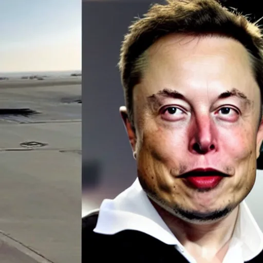 Image similar to elon musk with pepe face