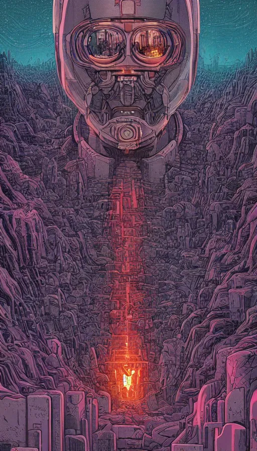 Image similar to Tha land of the forgotten androids, futurism, da vinci, Dan Mumford, Josan Gonzalez