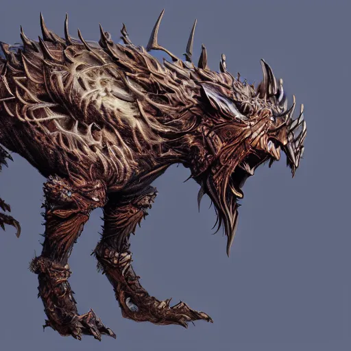 Image similar to a highly detailed portrait of a epic fantasy creature concept art