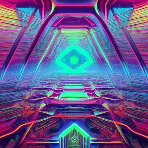 Image similar to matte painting of the sacred geometry of cyberpunk, brilliant colors, extremely detailed, very very detailed, in the style of alena aenami by Alex grey, HD, 4k, 8k