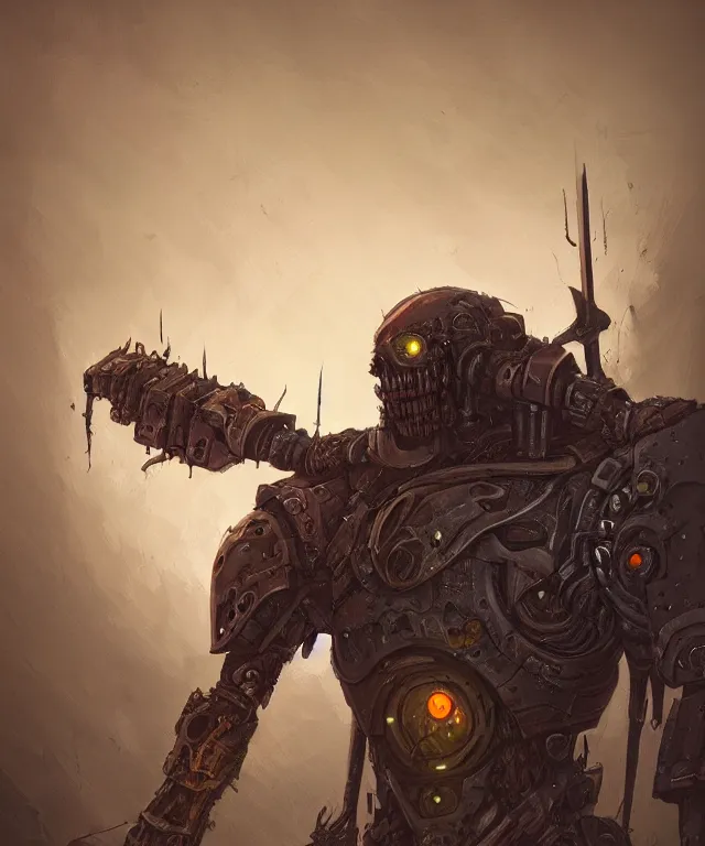 Prompt: a cyborg undead dread knight in the style of brian froud in the style of stan stalenhag trending on artstation deviantart pinterest furaffinity detailed realistic hd 8 k high resolution
