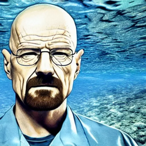 Image similar to walter white underwater