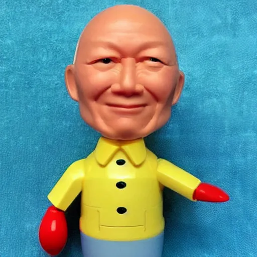 Prompt: lee kuan yew toy for children from fisher price, colorful, children's toy