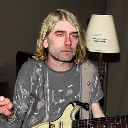 Prompt: kurt cobain aged 5 5 in the year 2 0 2 2