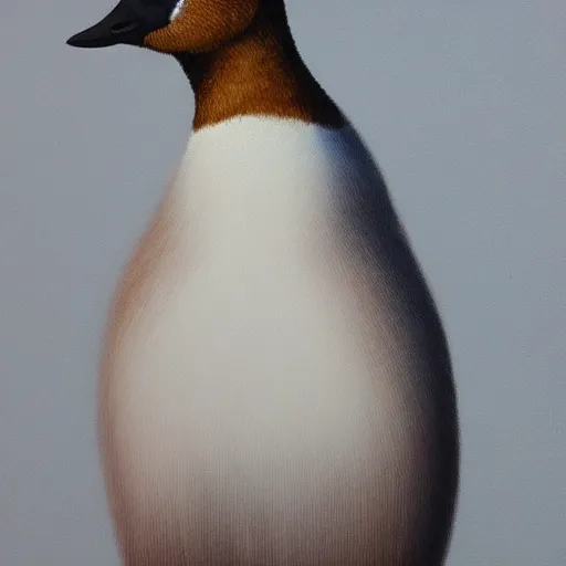 Image similar to “ detailed painting of a canada goose on a white background, very realistic ”