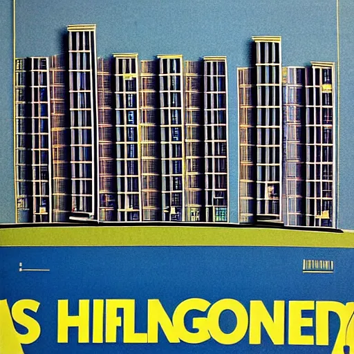 Image similar to A 1980s poster for a Singaporean HDB flat