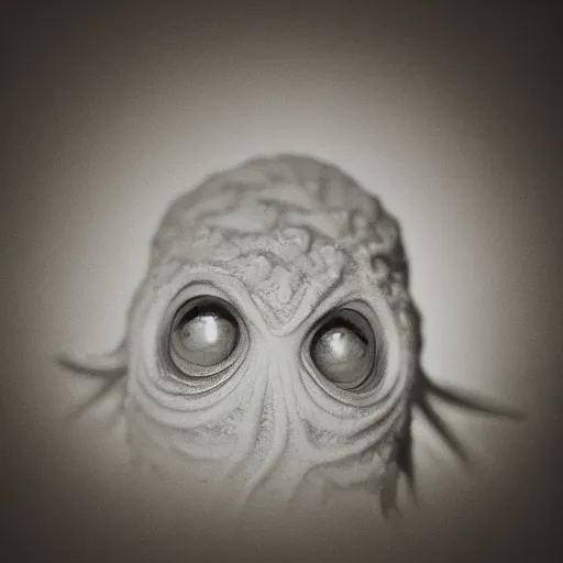 Image similar to baby cthulhu, macro photograph with shallow dof, electron microscope