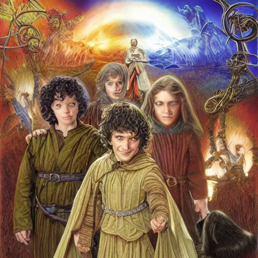 Image similar to the Ringbearer Frodo Baggins by Mark Brooks, Donato Giancola, Victor Nizovtsev, Scarlett Hooft, Graafland, Chris Moore