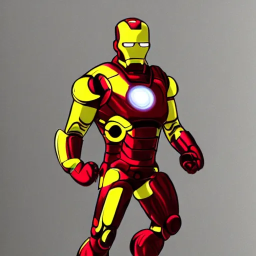 Image similar to a minion as Iron man