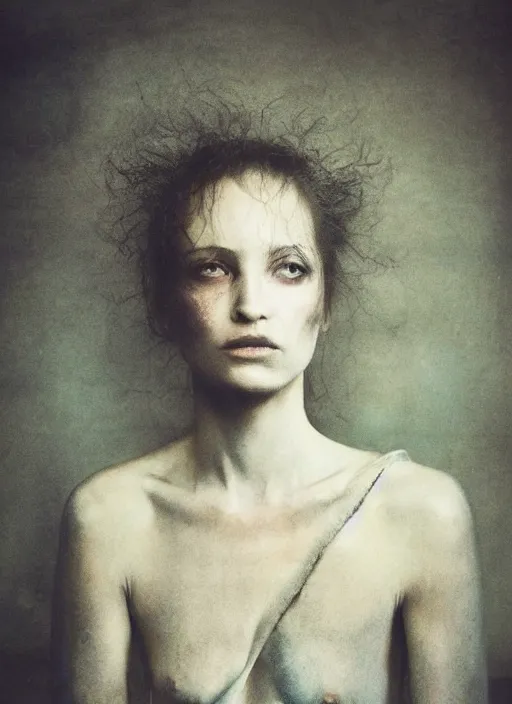 Image similar to portrait of a woman with melancholy and mystery, by paolo roversi, award - winning photography, concept art