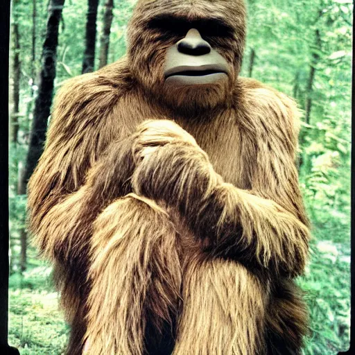 Image similar to us color footage of big foot making trade deals with joe biden, photograph, big foot, award winning photo, 3 5 mm lense, bigfoot