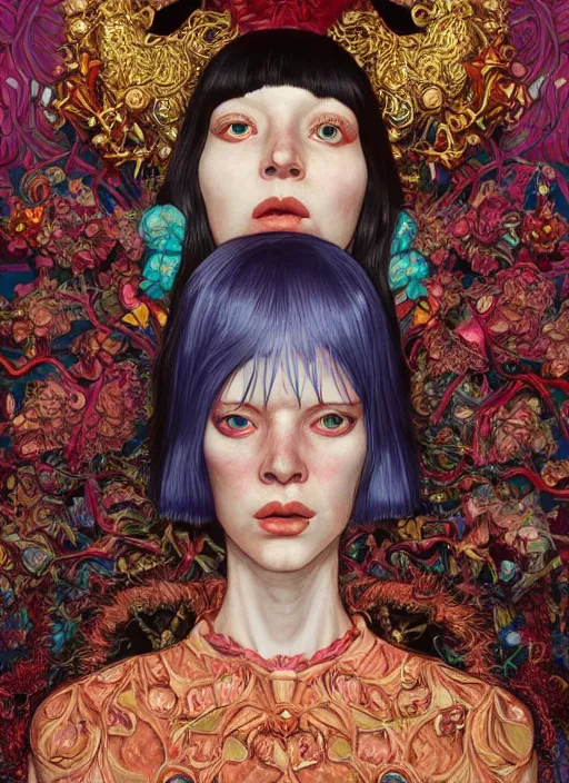 Image similar to fashion portrait :: by Martine Johanna and Simon Stålenhag and Chie Yoshii and Casey Weldon and Guillermo del toro :: ornate, dynamic, particulate, rich colors, intricate, harper's bazaar, elegant, highly detailed, centered, artstation, smooth, sharp focus, octane render, 3d