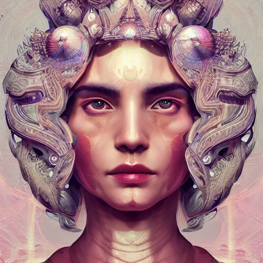 Image similar to goddess portrait. jellyfish phoenix head. intricate artwork by Tooth Wu and wlop and beeple. very coherent symmetrical artwork. cinematic, hyper realism, high detail, octane render, 8k