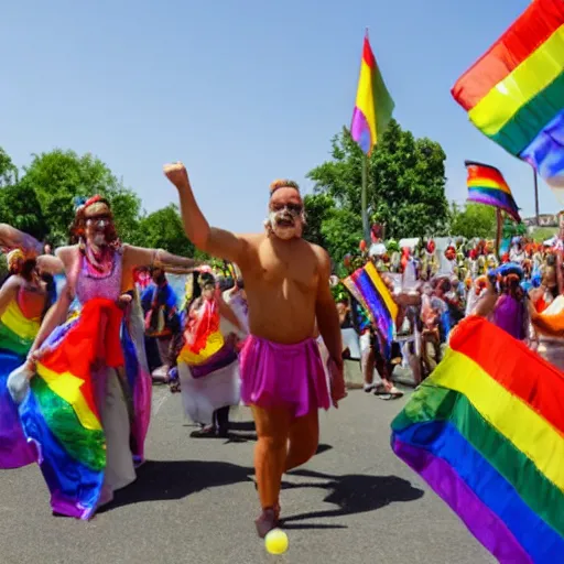 Prompt: pride parade in ancient mesopotamia