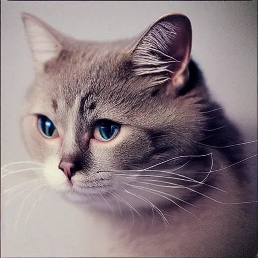 Image similar to down syndrome cat photorealistic