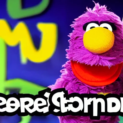 Image similar to a nightcore version of bert from sesame street