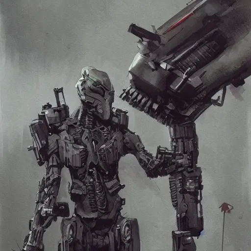 Prompt: Concept Art of cinematography of neill blomkamp film by Ashley wood