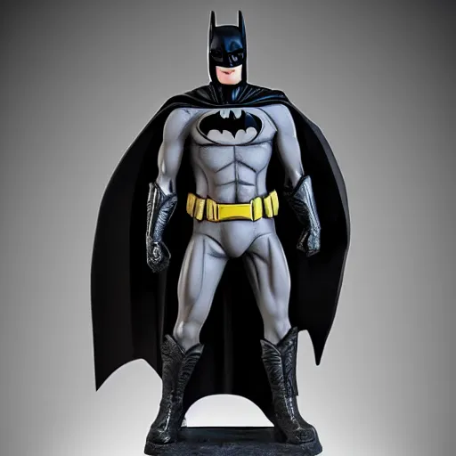 Prompt: Batman Marble statuette