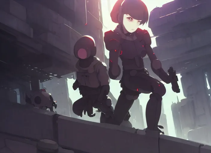 Prompt: moles dressed in spy gear, details, futuristic, epic, destroyed city, landscape illustration concept art anime key visual trending pixiv fanbox by wlop and greg rutkowski and makoto shinkai and studio ghibli and kyoto animation symmetrical facial features