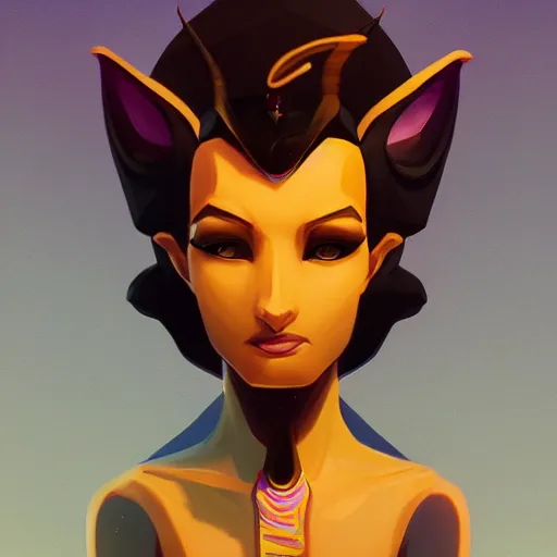 Image similar to portrait of anubis, the egyptian god, dark hair, mattepainting concept blizzard pixar maya engine on cold night stylized background splash comics global illumination lighting artstation lois van baarle, ilya kuvshinov, rossdraws